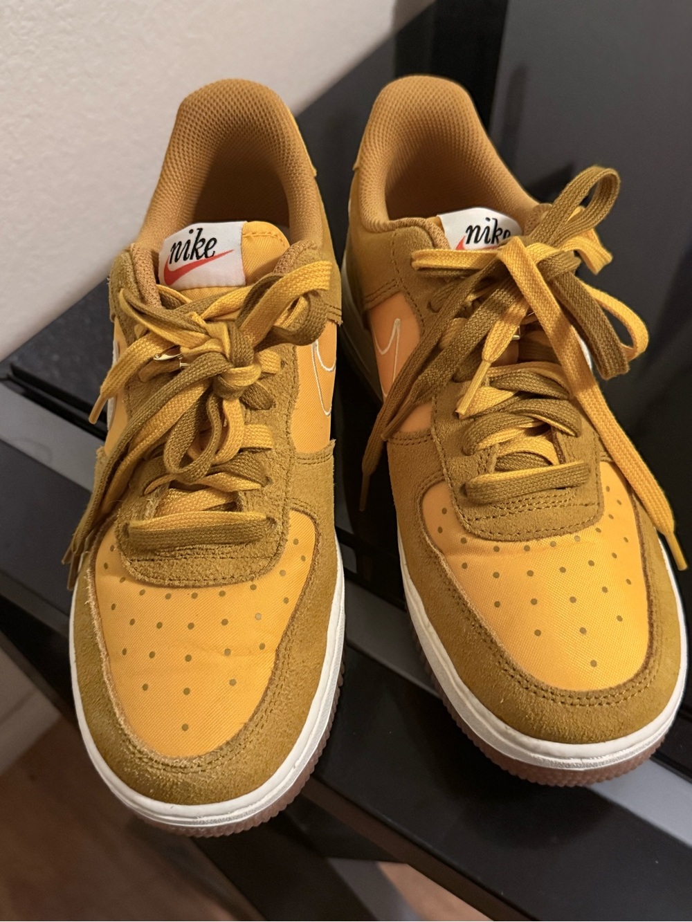 Nike Air Yellow Suede Low-Top Sneakers - Picture 3 of 8
